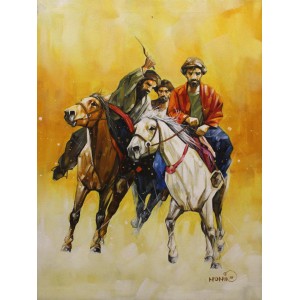 Momin Khan, 18 x 24 Inch, Acrylic on Canvas, Figurative Painting, AC-MK-083